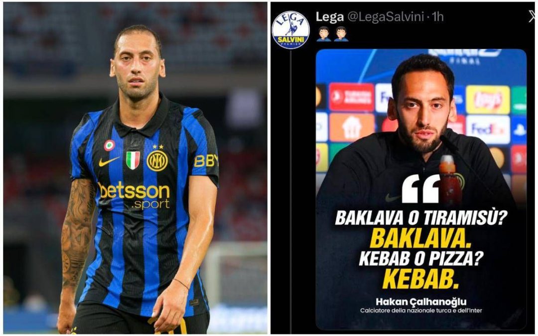 “Preferisce il kebab… alla pizza”: la Lega ‘punge’ Calhanoglu sui social