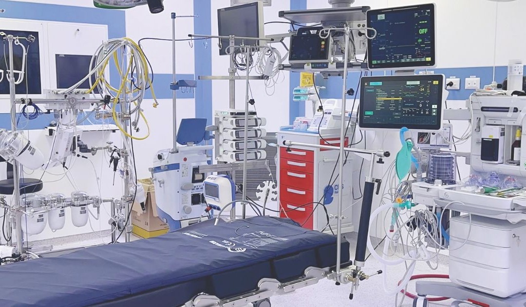 Uno scatto dalle sale operatorie di Cardiochirurgia all’ospedale Annunziata di Cosenza