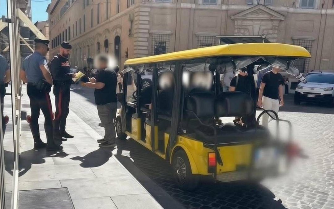 Giungla golf car a Roma, blitz e controlli a tappeto dei carabinieri nel centro della Capitale
