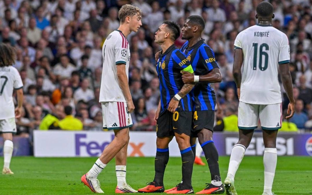 Real Madrid-Inter, Huijsen litiga con Lautaro Martinez e Barella