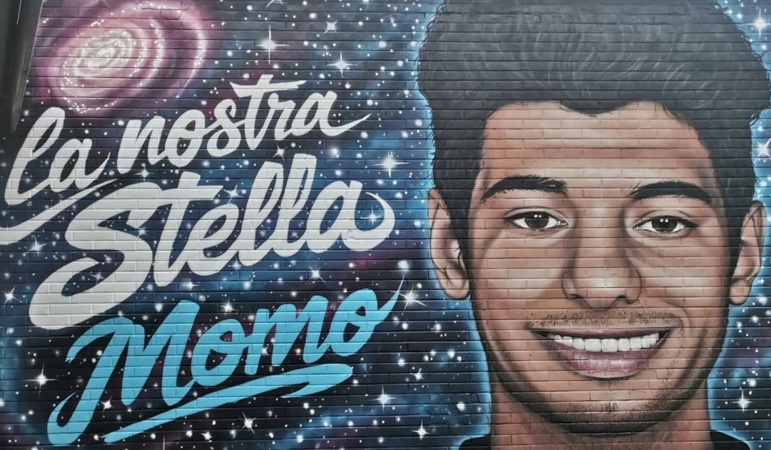 Il murales in memoria di Momo