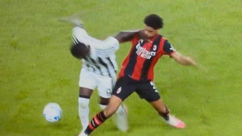 Juve-Milan 1-1, dubbi sul gol rossonero: De Winter fa fallo su Kolo Muani?