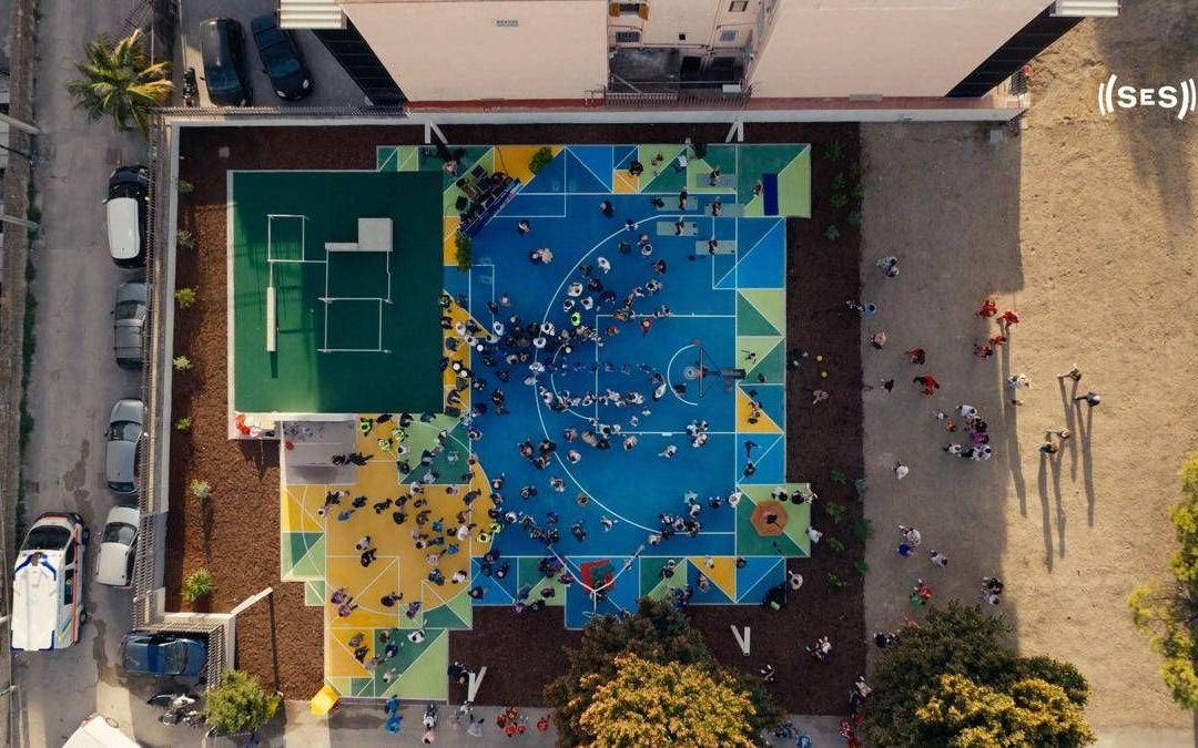 Nuovo Sport Illumina di Casoria, Abodi: “Oggi città si colora e diventa luogo di socialità”