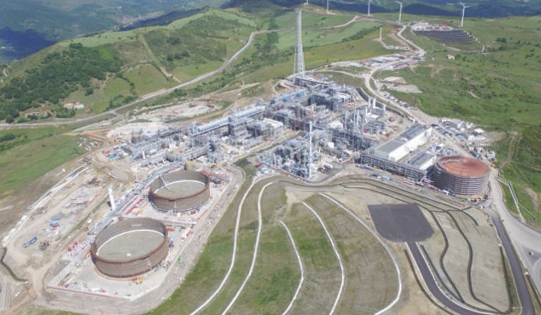 L’area estrattiva petrolifera di Tempa Rossa, collegata a Taranto tramite oleodotto
