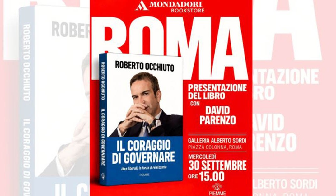 Occhiuto lancia il suo libro: il 30 settembre presentazione a Roma con Parenzo
