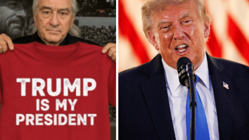Trump ‘provoca’ De Niro, la foto AI e l’accusa: “Anche questo idiota sta iniziando a capire”