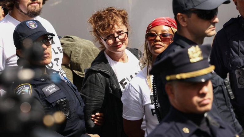Proteste all’Onu contro Netanyahu, fermata Susan Sarandon