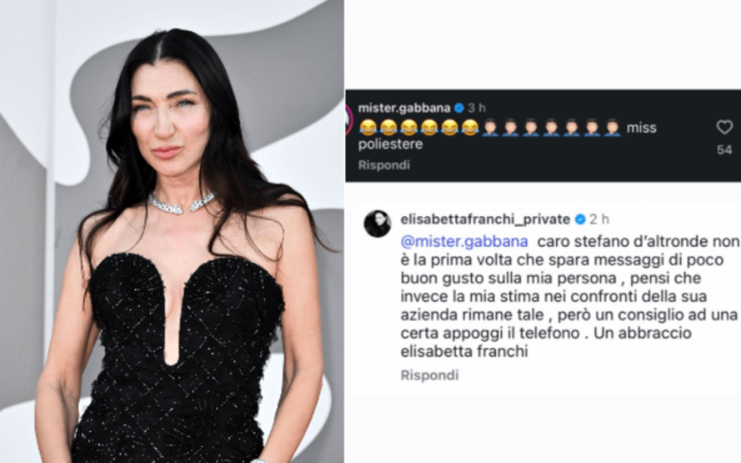 Stefano Gabbana stronca Elisabetta Franchi, il botta e risposta social dopo il red carpet a Venezia