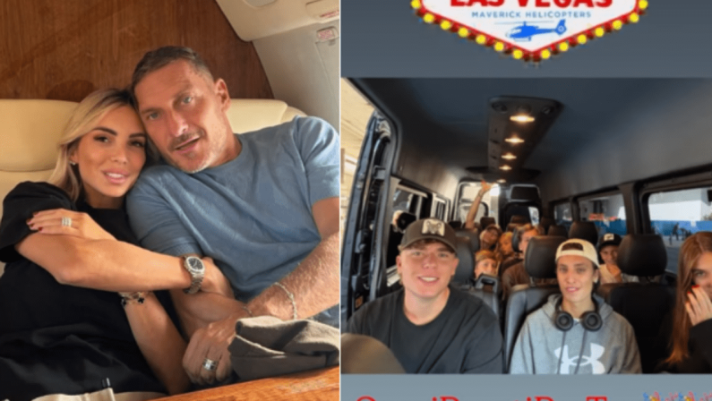 Totti compie 50 anni e vola a… Las Vegas, il compleanno con la famiglia ‘allargata’
