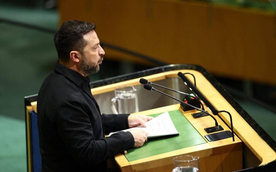 Ucraina, il discorso di Zelensky all’Onu: “Putin va fermato, non sa vivere senza guerra”