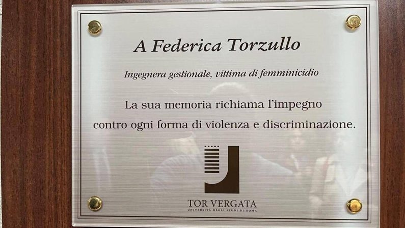 Ghiron (Tor Vergata): “Aula intitolata a Federica Torzullo ci invita a non restare indifferenti”