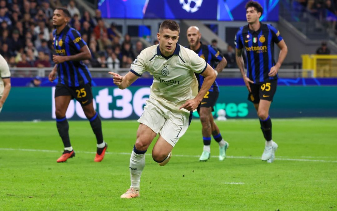 L’Inter stesa a San Siro da Tresoldi e dal Bruges