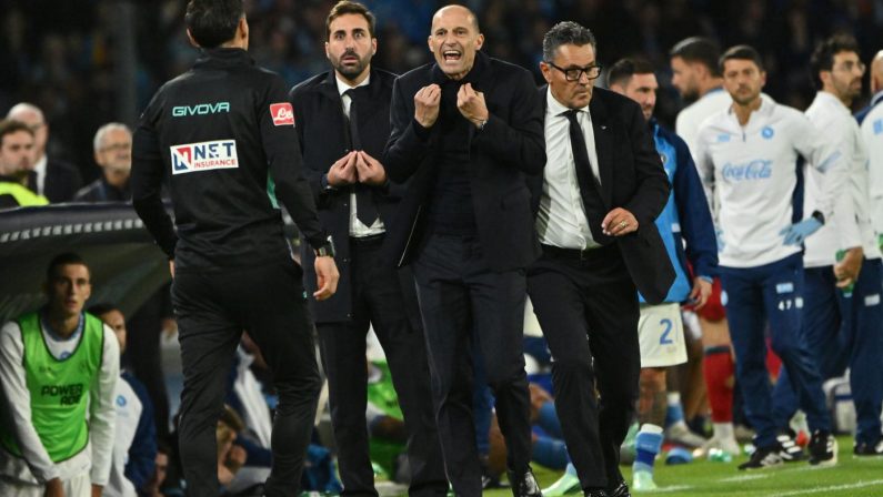 Serie A, due turni di squalifica per Allegri dopo l’espulsione in Napoli-Roma