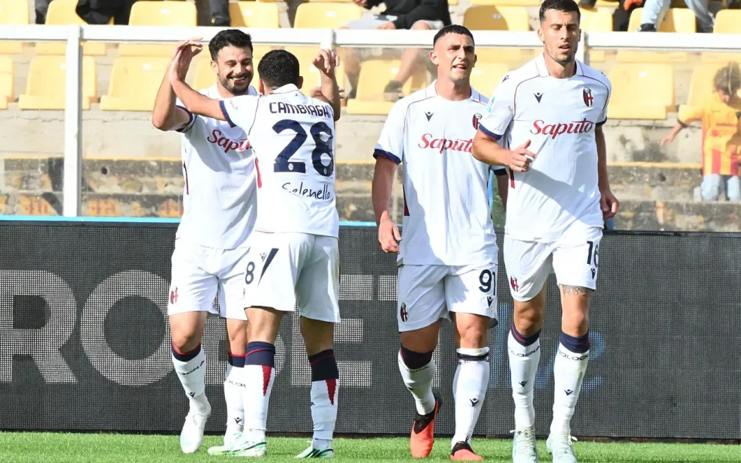 Prima gioia per il Bologna, vince 2-1 a Lecce
