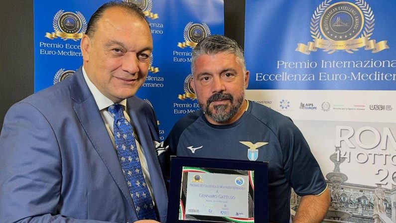 A Gattuso il Premio Eccellenza Euro Mediterraneo: “I giovani vanno ascoltati, alla Lazio nessun alibi”
