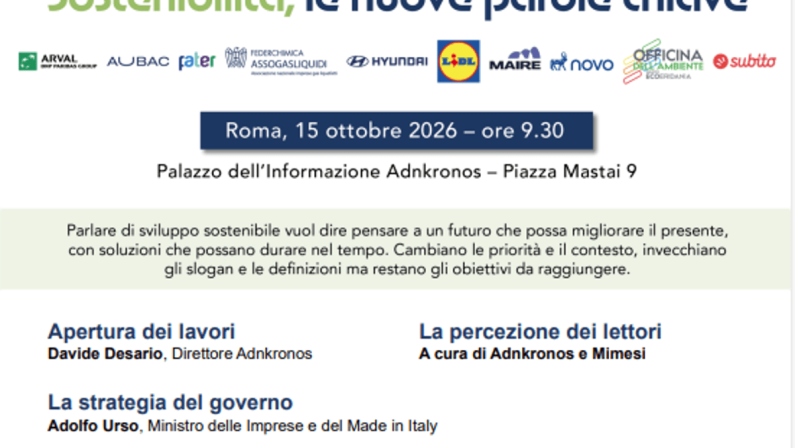 Sostenibilità, ‘le nuove parole chiave’: torna l’appuntamento con Adnkronos Q&A