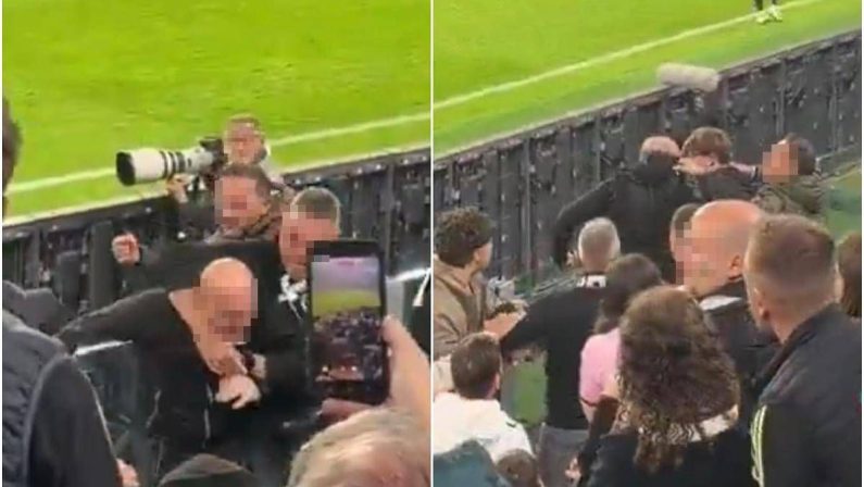Juve-Lazio, caos sugli spalti e rissa tra tifosi bianconeri