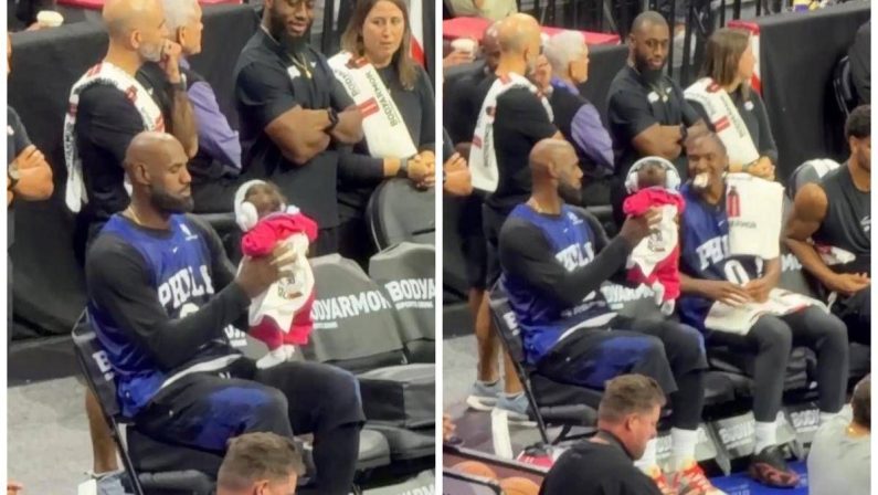 James gioca con una bambina: LeBron versione ‘babysitter’ in Nba