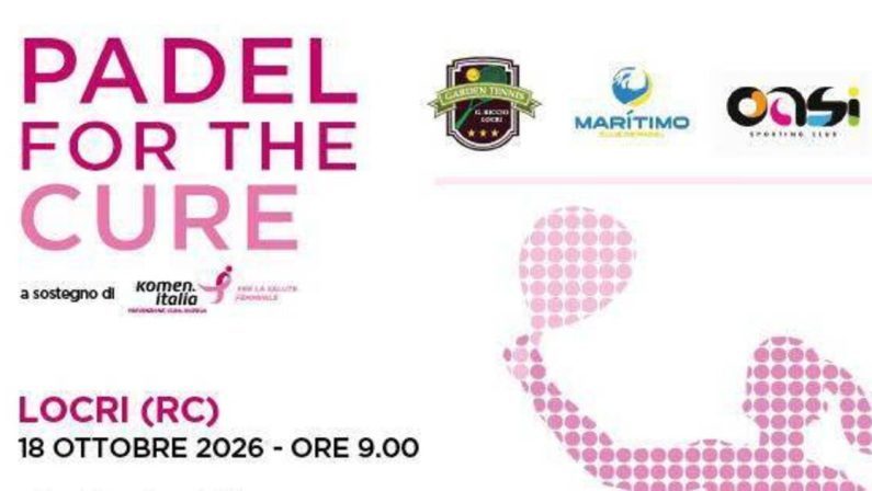 A Locri sport, prevenzione e solidarietà: il Comune sostiene “Padel for the Cure”