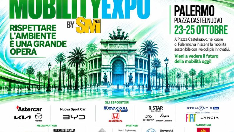 Mobility Expo by SM a Palermo, le auto dei sogni in mostra a Piazza Castelnuovo