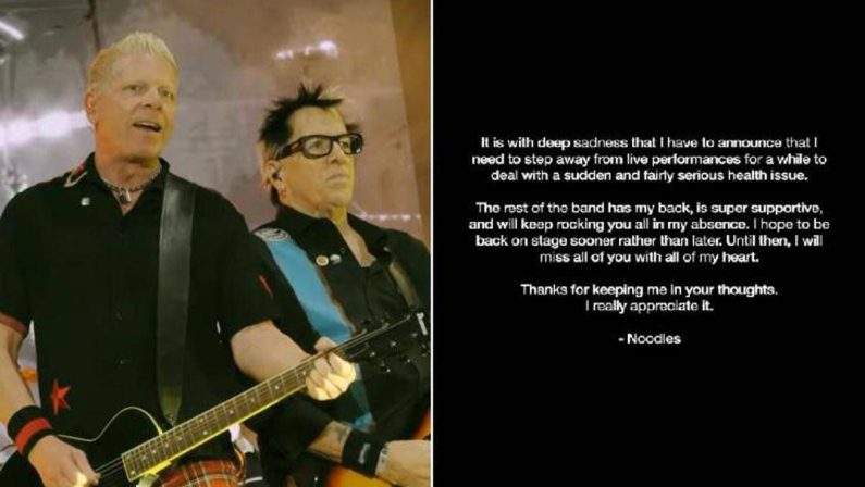 The Offspring, il chitarrista Noodles si ferma: “Ho un problema di salute”