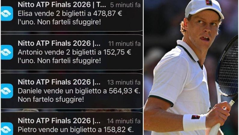Sinner salta le Atp Finals, i tifosi… rivendono i biglietti: “No Jannik, no tennis”